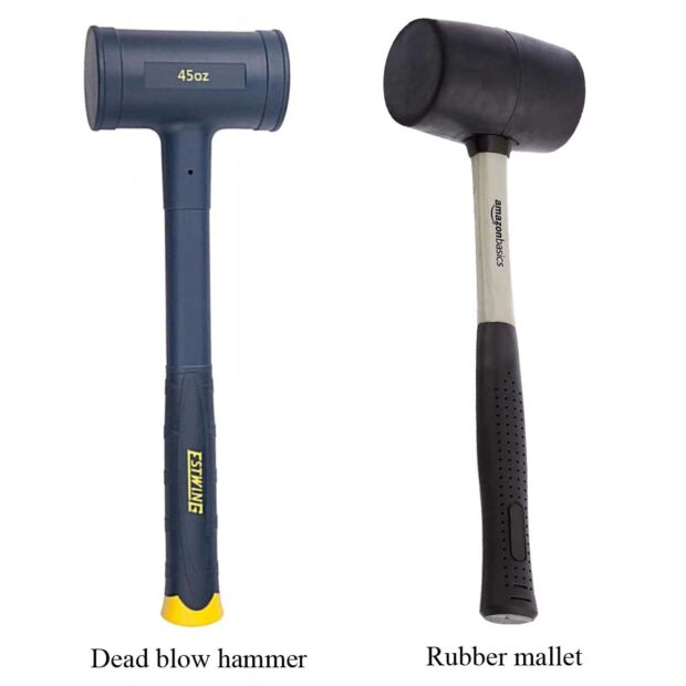deadblowhammervsrubbermallet Joinery Equipment