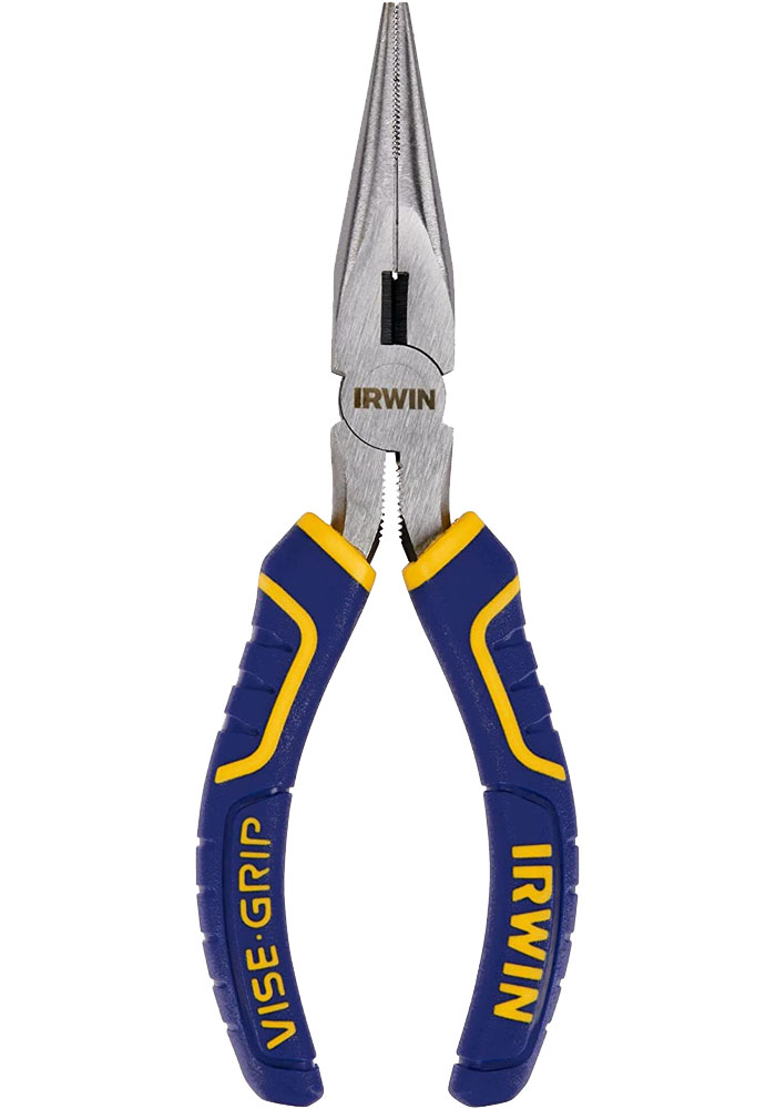 Needle nose pliers with wire cutter